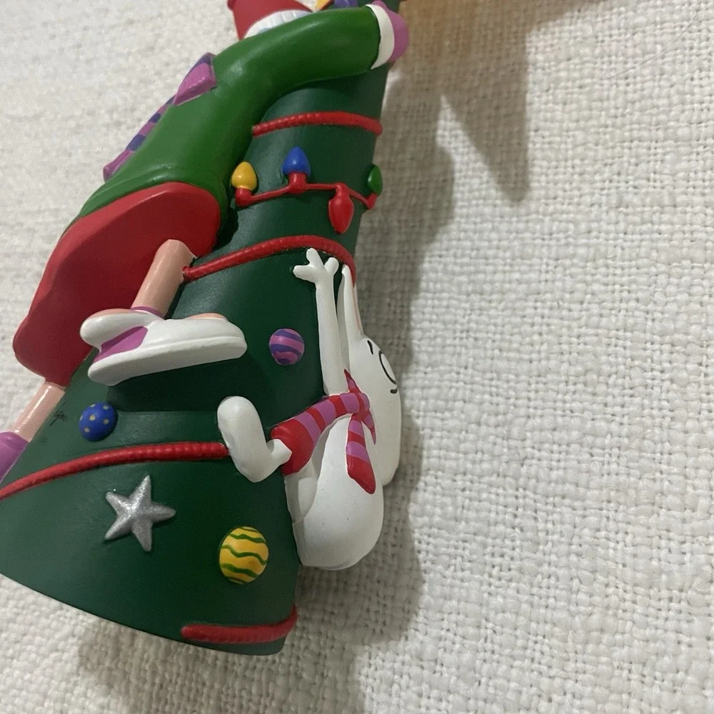 Maxine & Dog Floyd Decorating Christmas Tree‎ Large Gold Star Figurine 9 3/4